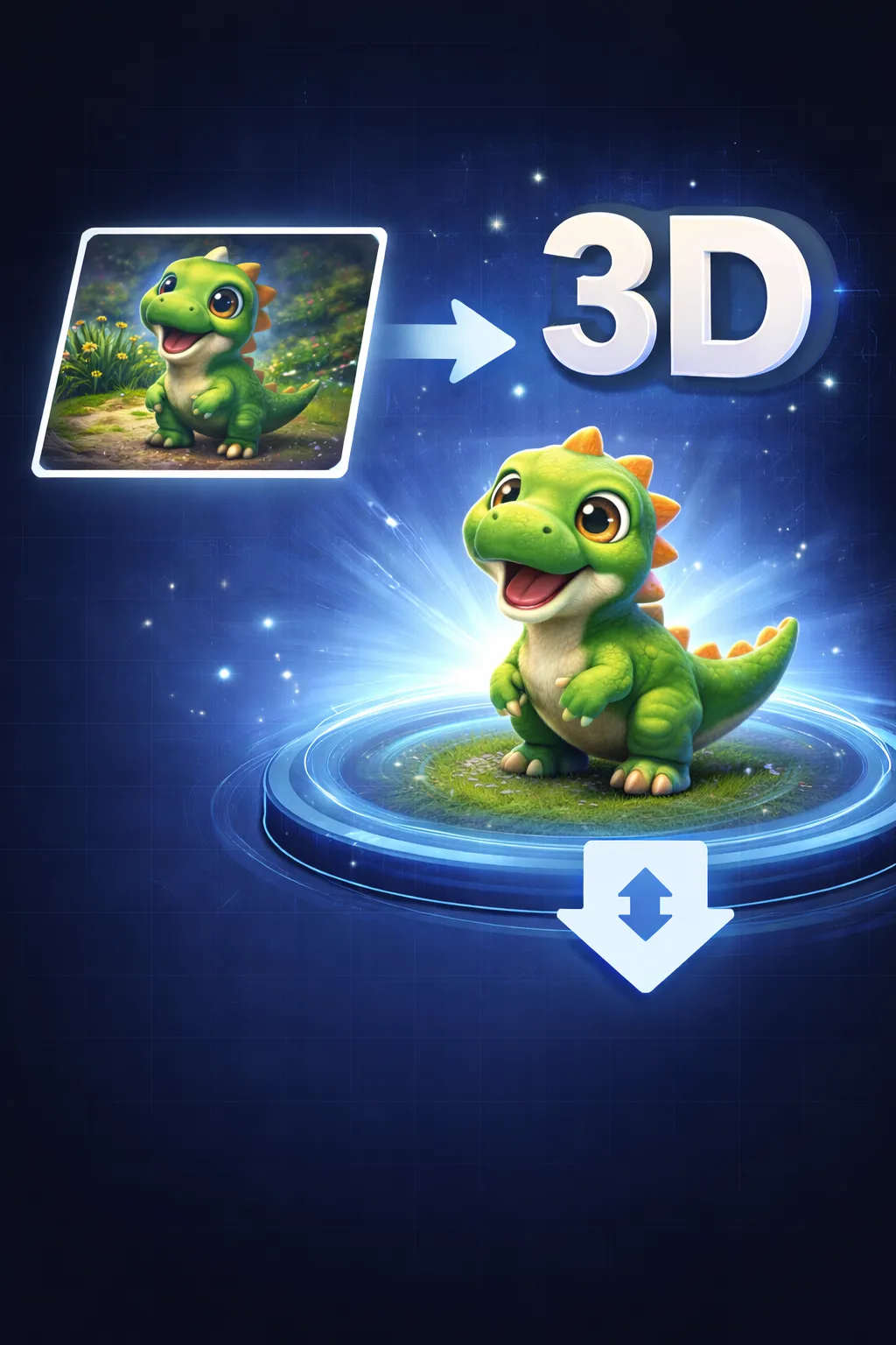 Hunyuan 3D AI image to 3D generator tool